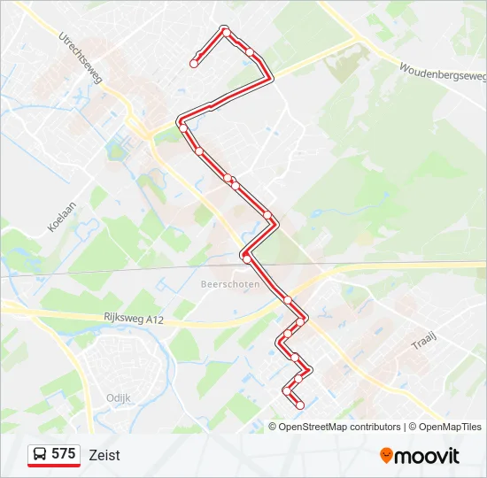 575 Bus Line Map
