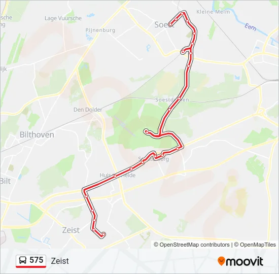 575 Bus Line Map
