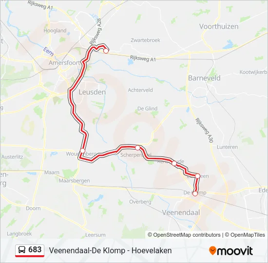 683 Bus Line Map