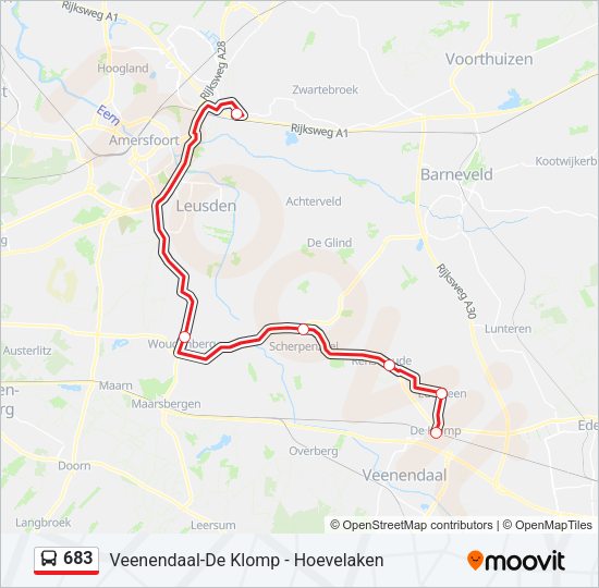 683 Bus Line Map