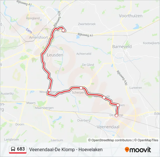 683 Bus Line Map