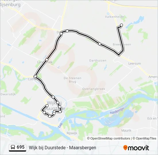 695 Bus Line Map