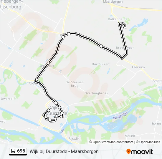 695 Bus Line Map