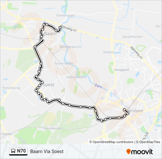 N70 Bus Line Map