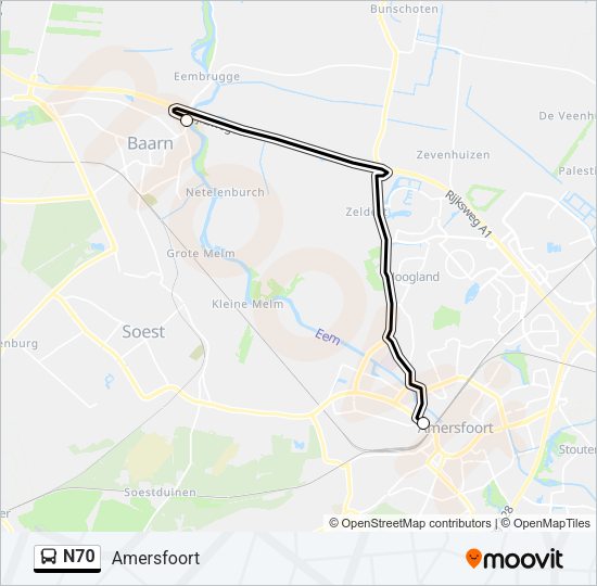N70 Bus Line Map