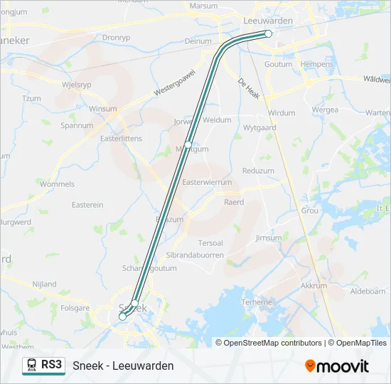  RS3 lijnkaart
