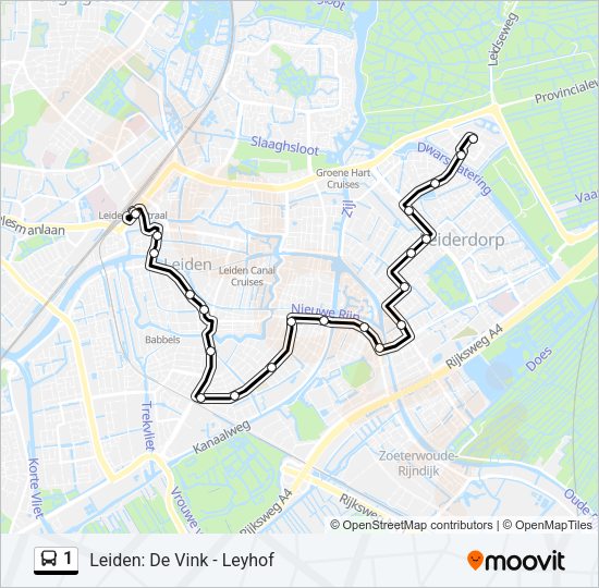 1 Bus Line Map