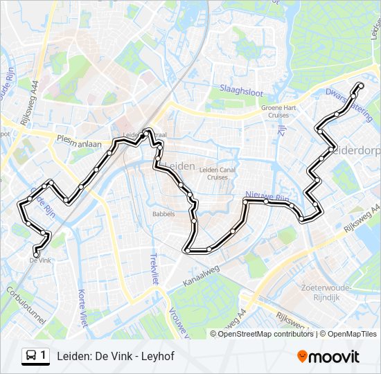 1 Bus Line Map