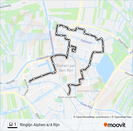 1 Bus Line Map