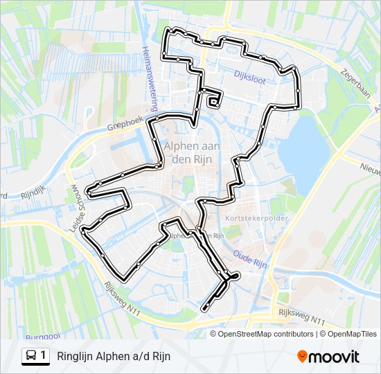 1 Bus Line Map