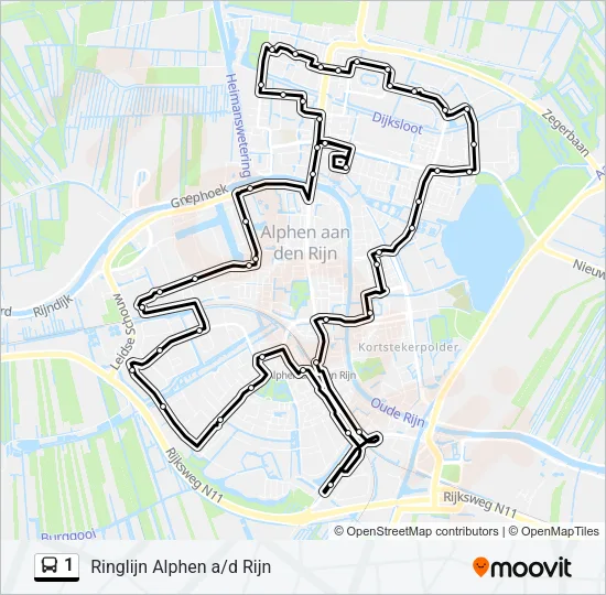 1 Bus Line Map