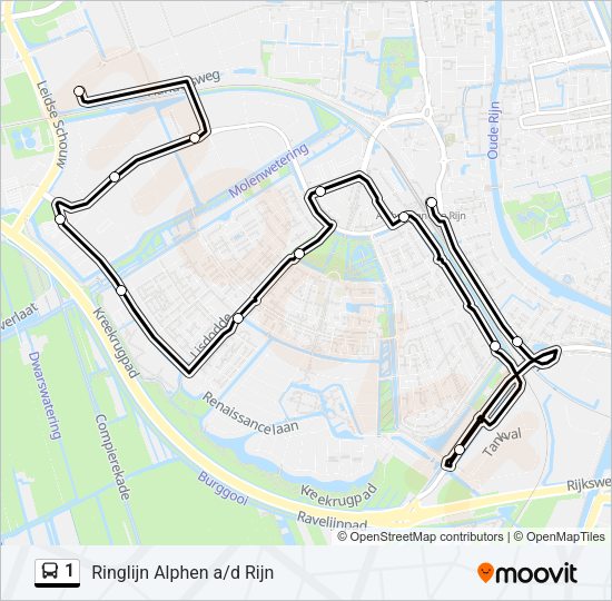 1 Bus Line Map