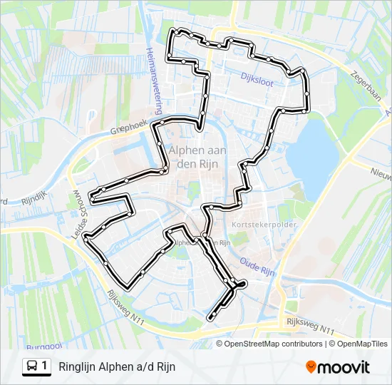 1 Bus Line Map