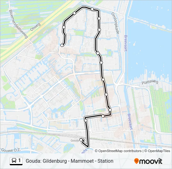 1 Bus Line Map
