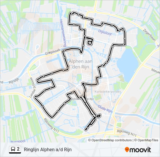 2 Bus Line Map