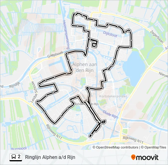 2 Bus Line Map