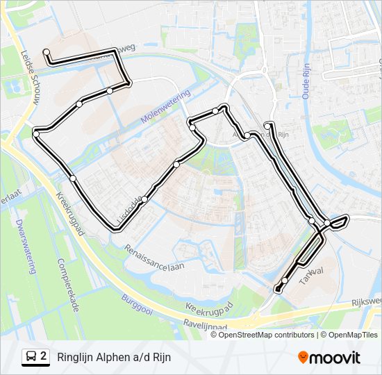 2 Bus Line Map