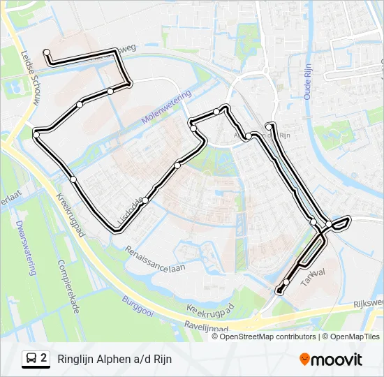 2 Bus Line Map