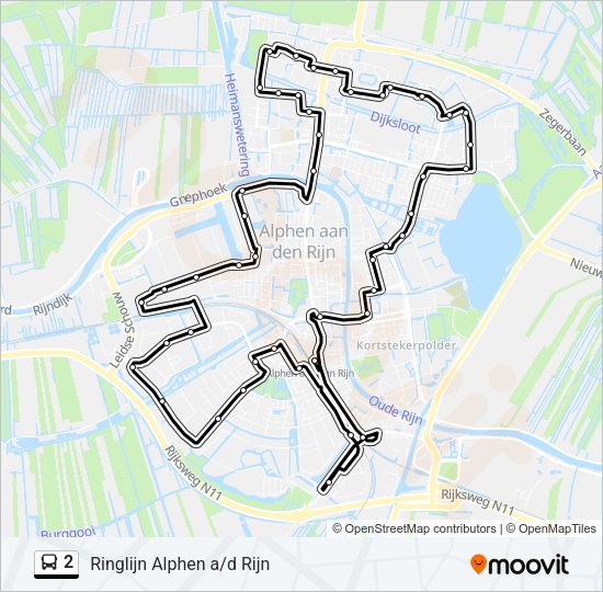 2 Bus Line Map