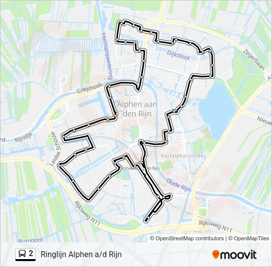 2 Bus Line Map