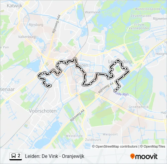 2 Bus Line Map