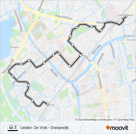 2 Bus Line Map