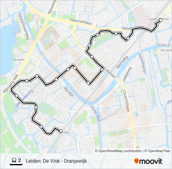2 Bus Line Map