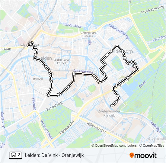 2 Bus Line Map