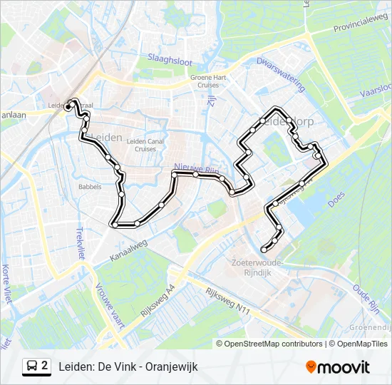 2 Bus Line Map