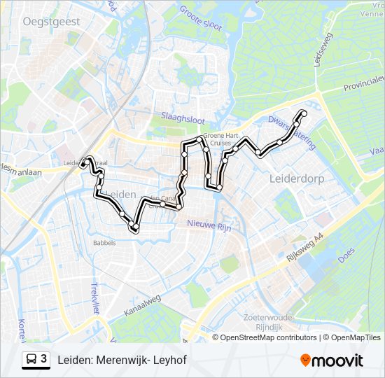 3 Bus Line Map