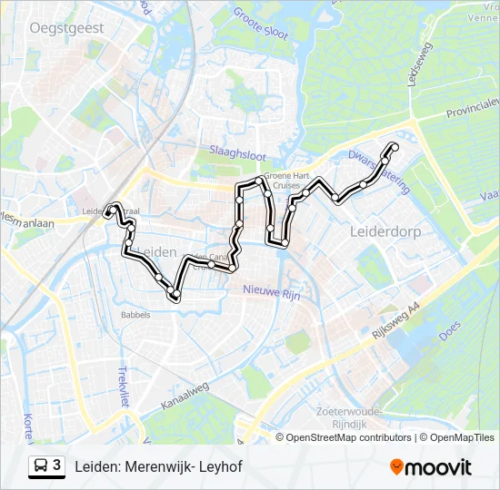 3 Bus Line Map