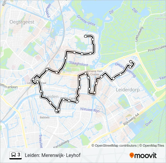 3 Bus Line Map