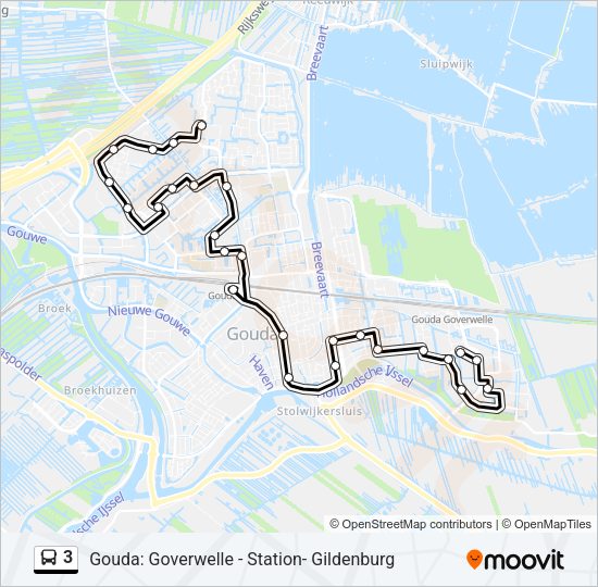 3 Bus Line Map