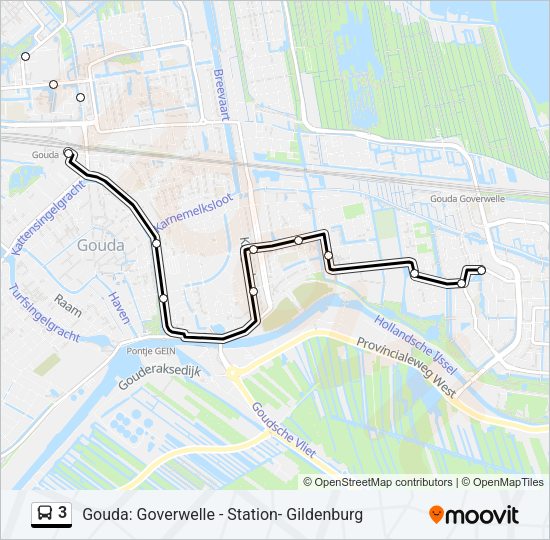 3 Bus Line Map