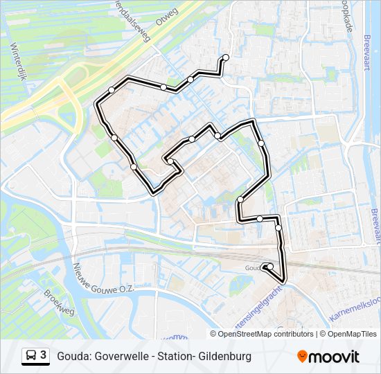 3 Bus Line Map
