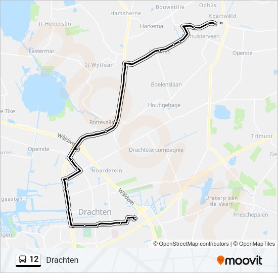 12 Bus Line Map