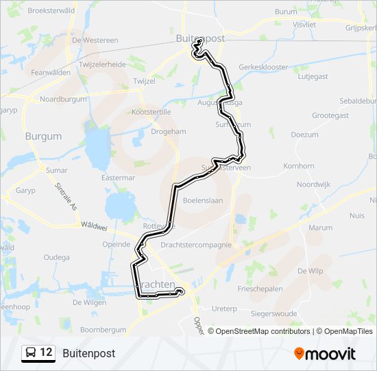 12 Bus Line Map