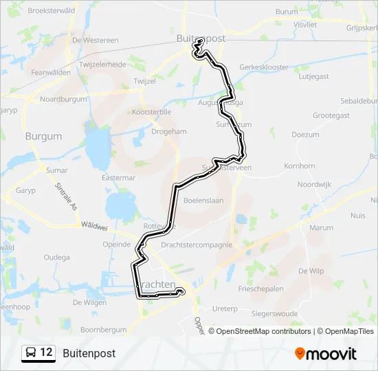 12 Bus Line Map