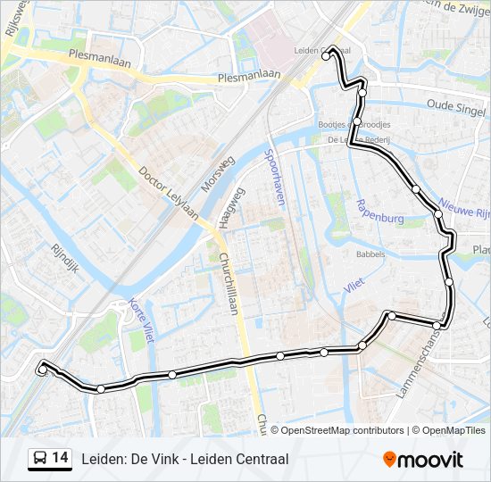 14 Bus Line Map
