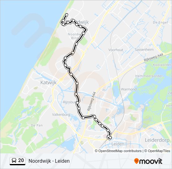 20 Bus Line Map