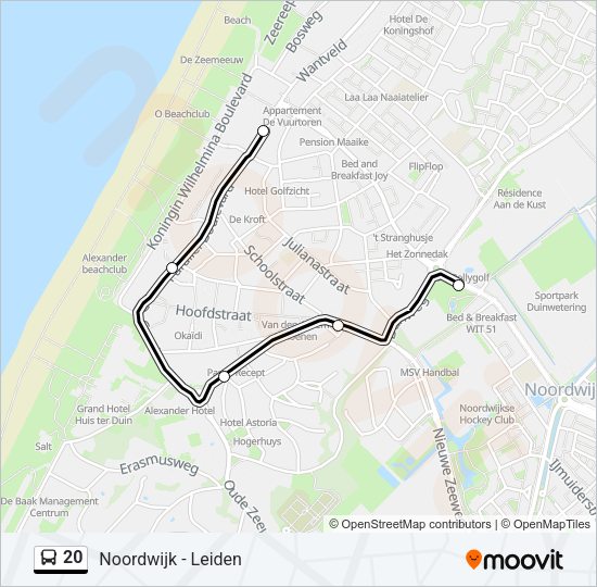20 Bus Line Map