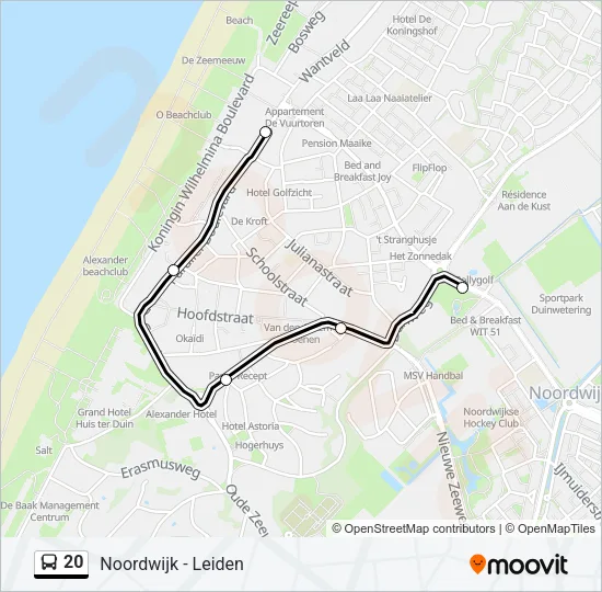 20 Bus Line Map