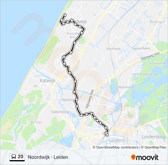 20 Bus Line Map