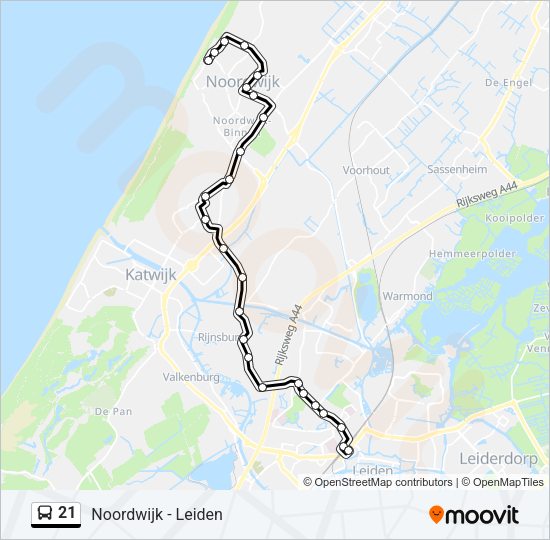 21 Bus Line Map