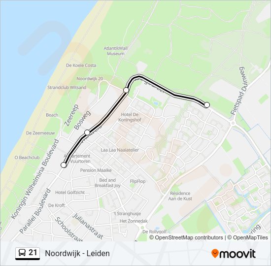 21 Bus Line Map
