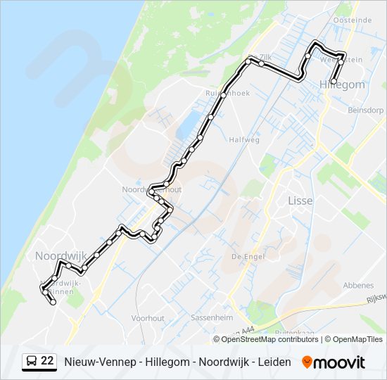 22 Bus Line Map