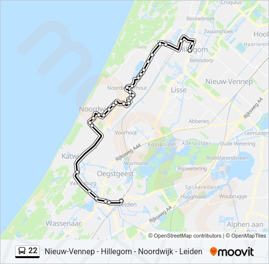 22 Bus Line Map