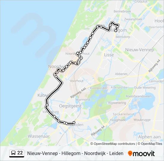 22 Bus Line Map