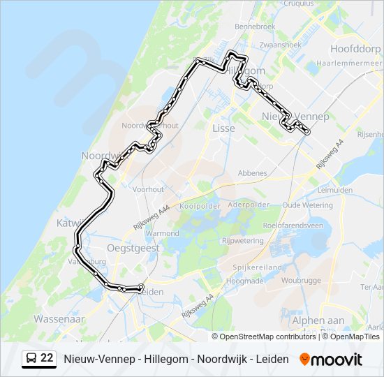 22 Bus Line Map
