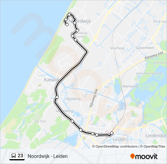 23 Bus Line Map